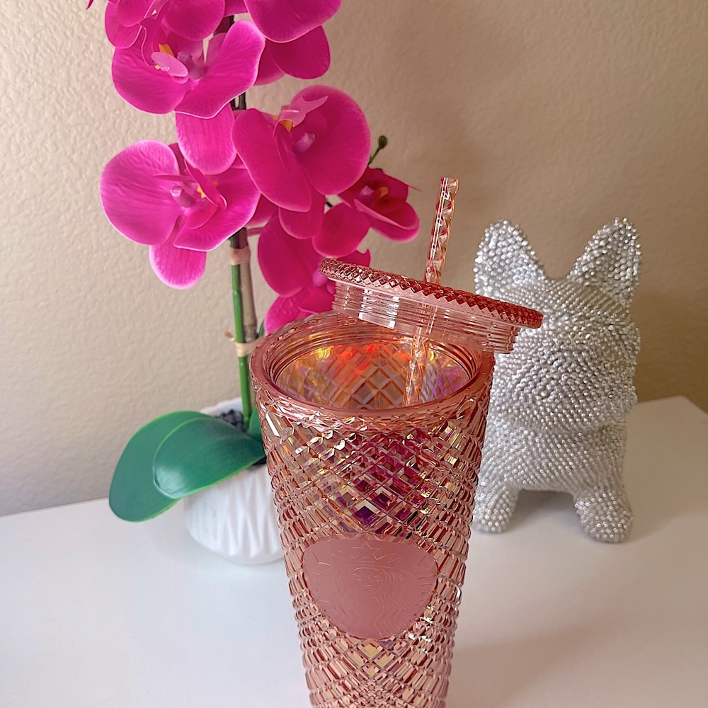 ❌LAST ONE AVAILABLE❌Starbucks Jewel tumbler✨Diamond bling Rose Gold ✨Venti cup - Picture 2 of 4
